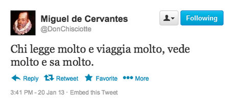 Se Cervantes avesse twittato.