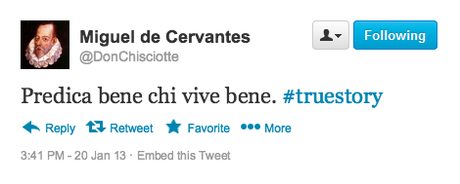 Se Cervantes avesse twittato.