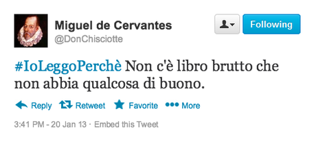 Se Cervantes avesse twittato.