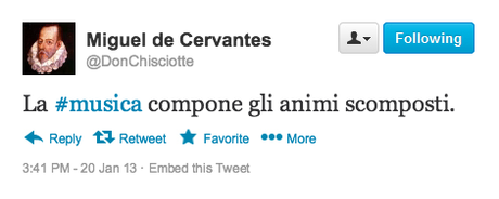 Se Cervantes avesse twittato.