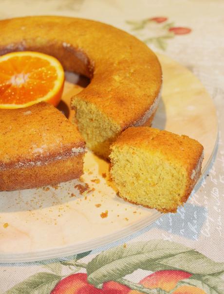 Ciambellone (gluten free) di Riso, profumato all'Arancia