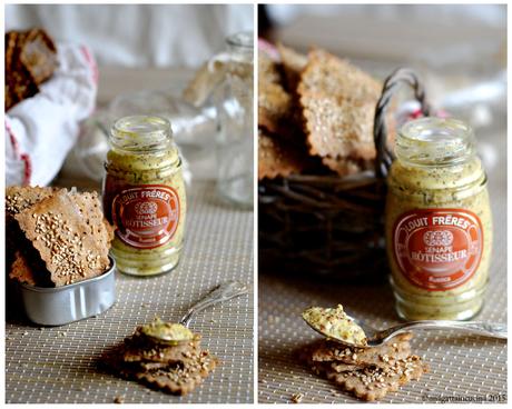 Cracker di segale, kefir e senape rustica | Rye crackers with kefir and rustic mustard