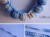 Collana perle legno grezzo cotone, all'uncinetto