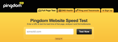 Pingdom: come controllare la velocità di un sito web