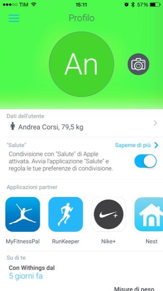 Recensione Withings Smart Body Analyzer Mobimed WS 50 bilancia frequenza cardiaca BMI iOS Android Health Mate 7