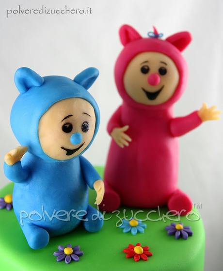 Baby Tv Billye Bam Bam Mick Henry Tully Big Bugs band torta decorata, pasta di zucchero, cake baby tv, polvere di zucchero