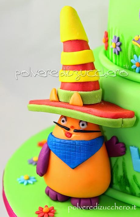 Baby Tv Billye Bam Bam Mick Henry Tully Big Bugs band torta decorata, pasta di zucchero, cake baby tv, polvere di zucchero