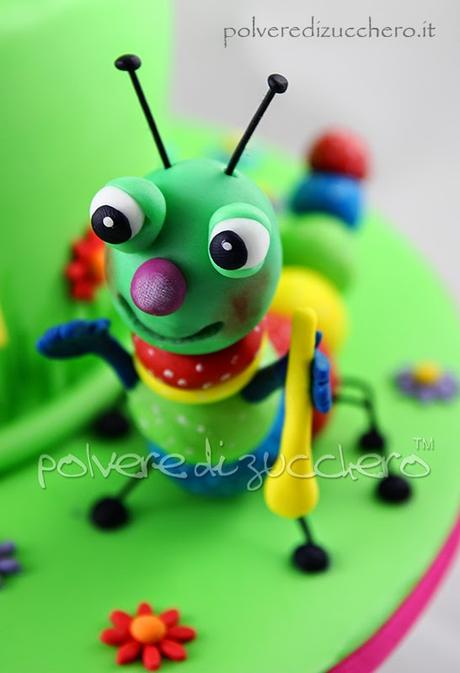 Baby Tv Billye Bam Bam Mick Henry Tully Big Bugs band torta decorata, pasta di zucchero, cake baby tv, polvere di zucchero