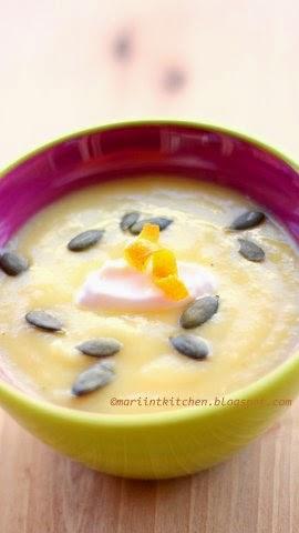 ZUPPA DI TOPINAMBUR ALL'ARANCIA CON CREME FRAICHE E...NUOVO CORSO TARGATO MARIINTKITCHEN!!!