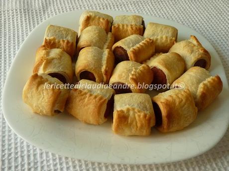 Rotolini veloci con sfoglia e wurstel