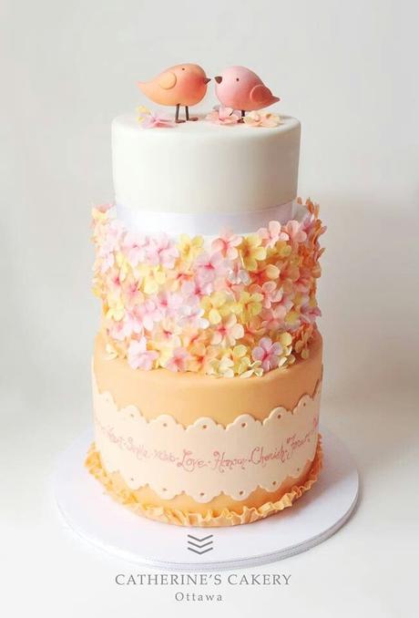 Spring wedding cake