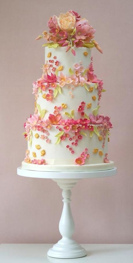 Spring wedding cake