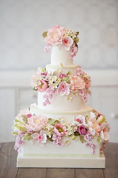 Spring wedding cake