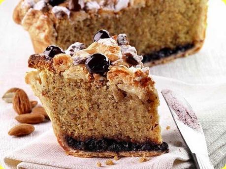 Torta di sfoglia al farro e amarene