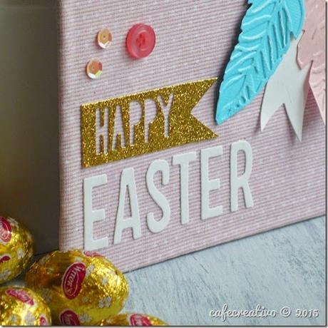 sizzix big shot - easter - canvas - home decor - pasqua decorazione - by Anna Drai - cafecreativo