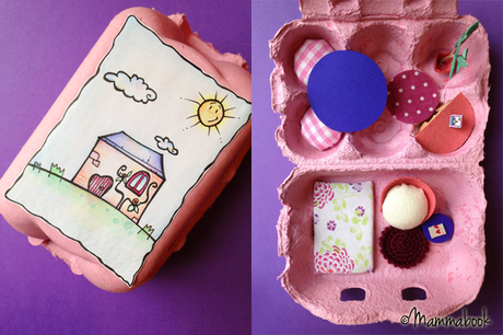 Tutorial: casetta nelle scatole delle uova (seconda parte) – DIY dollhouse in a eggbox (part 2)