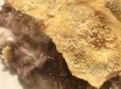 Lasagne pane Carasau, radicchio funghi.