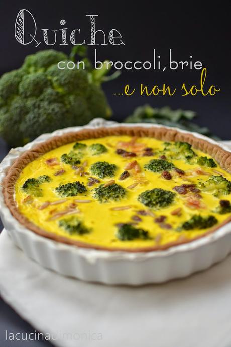 quiche con broccoli,uvetta,pinoli e brie....dal sapore delicato