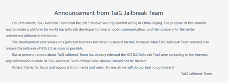 Il Jailbreak di iOS 8.2 sarà disponibile tra qualche ora! La comunicazione arriva direttamente su Twitter! [Aggiornato x2, nessun Jailbreak nella giornata di oggi!]