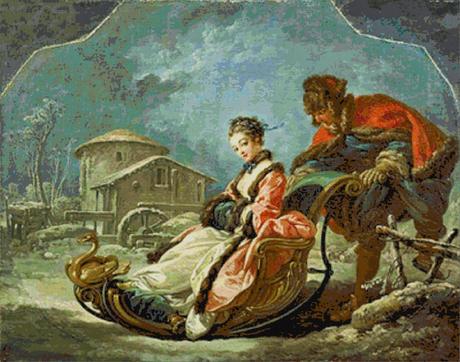 Schemi per il punto croce: Inverno - François Boucher -