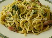 Spaghetti cime rapa, pancetta crescenza