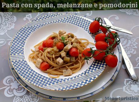 Pasta con pesce spada, melanzane e pomodorini e Giorgio  Morandi a Roma