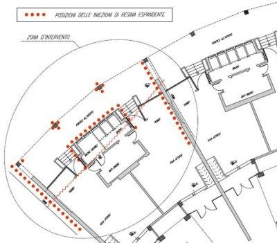 planimetria intervento Sistema Multiresine KAPPAZETA per ledilizia scolastica