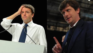 Matteo Renzi (foto - huffpost.com) e Pippo Civati (foto - 7per24.it)