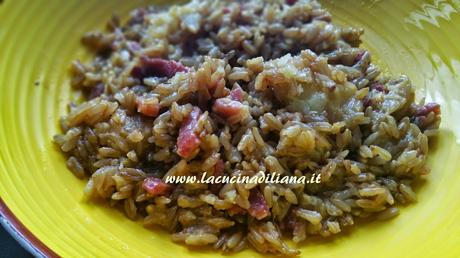 Minestra di Avena con Speck e Patate (in Pentola a Pressione, Acticook Lagostina)