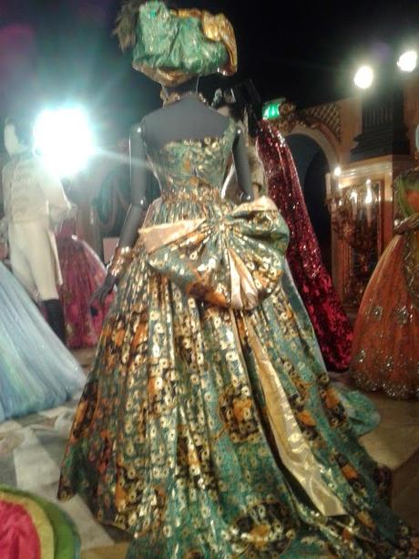 Cinderella The Exhibition. London. The Costumes, The Pumpkin and The Glass Slipper.