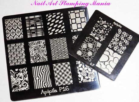 Apipila -  Stamping Plates P16 And L7 Swatches And Review