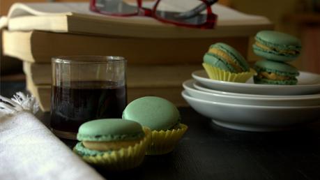 I macarons con formaggio caprino e menta per IFOOD