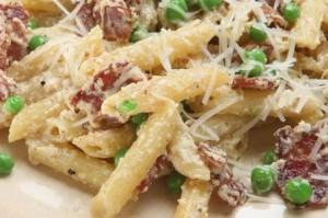 |⇨ Penne con tartufo e piselli