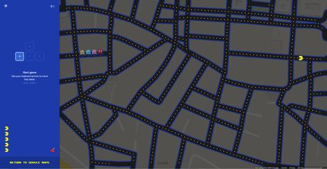 Google trasforma le strade di Google Maps in livelli di Pac-Man