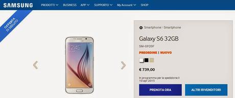 Samsung Galaxy S6 flat al miglior prezzo (scontato del 15%)