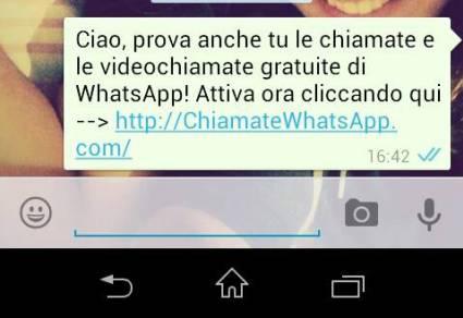 whatsapp messaggio truffa