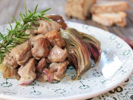 Bocconcini di agnello con carciofi