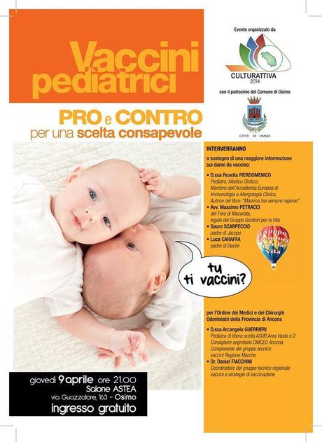 Incontro-dibattito sui vaccini pediatrici a Osimo (An)