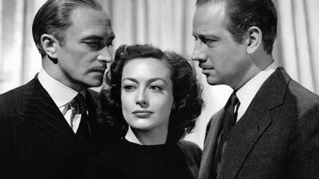 Joan Crawford con i due interpreti  maschili, Conrad Veidt e Melvyn Douglas