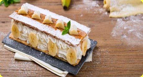 Speciale Pasqua: Millefoglie con banane e crema alla ricotta.