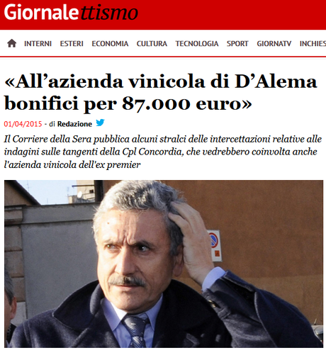 Giornalismo-spazzatura e Giornalettismo-spazzatura: D'Alema e la macchina del fango