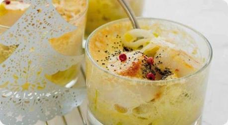 Capesante con fonduta di porri e zabaione di champagne