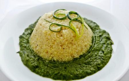 quinoa con crema di agretti