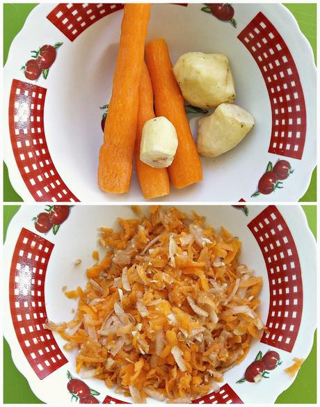 Pasta integrale alle carote, topinambur e semi di sesamo