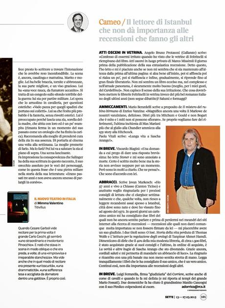 Rassegna dei Libri - 13° settimana - dal 26 marzo al 1 aprile 2015