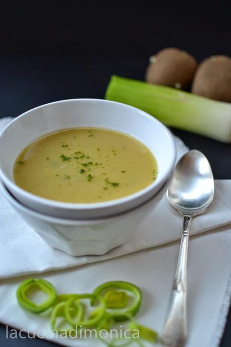 potage Parmentier ovvero minestra di porri e patate