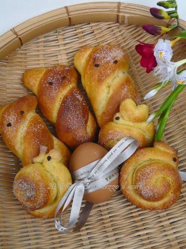 Buona Pasqua con dolci animaletti di pan brioche