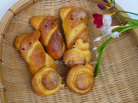 Buona Pasqua con dolci animaletti di pan brioche