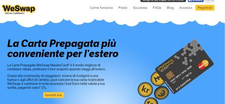 Cambiare da Euro a Pound utilizzando la carta WeSwap!