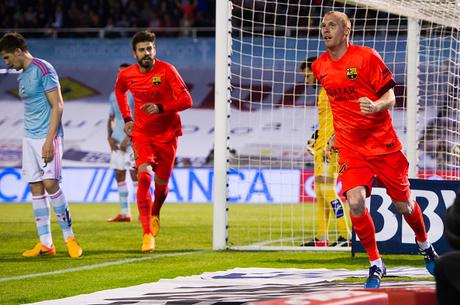 Celta Vigo-Barcellona 0-1: Mathieu è l’uomo del momento. I blaugrana riallungano in vetta